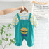 Spring and Autumn Children's Leisure Pocket Straps Two-Piece Set